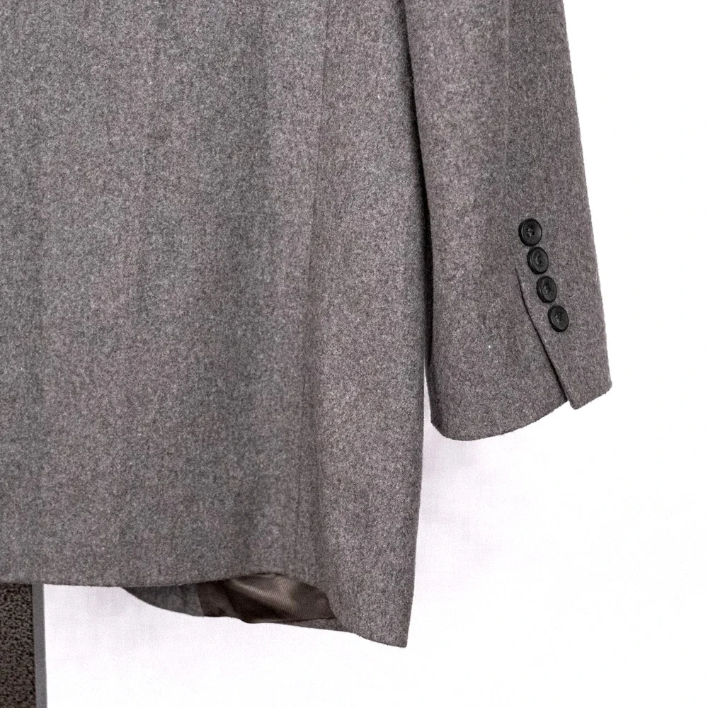 Oscar De La Renta Classic Wool Cashmere Blend Blazer Men's 41R Gray Timeless